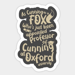 Cunning Fox Blackadder Sticker